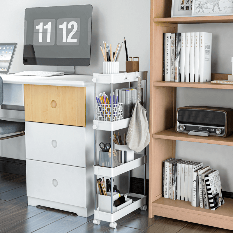 Casa si Gradina - Mobilier - Biblioteci si rafturi - Rafturi - Etajera cu roti, alba, ALIOL TIP 2 - Infinity.ro