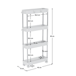 Casa si Gradina - Mobilier - Biblioteci si rafturi - Rafturi - Etajera cu roti, alba, ALIOL TIP 2 - Infinity.ro