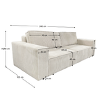 Casa si Gradina - Mobilier - Canapele si coltare - Canapele - Canapea extensibila, bej, HARPERA BIG SOFA - Infinity.ro