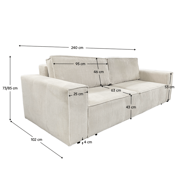 Casa si Gradina - Mobilier - Canapele si coltare - Canapele - Canapea extensibila, bej, HARPERA BIG SOFA - Infinity.ro