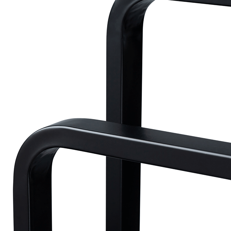 Casa si Gradina - Sanitare - Suporturi si accesorii baie - Suporturi baie - Suport pentru prosoape, metal de culoare neagra / bambus, LABAV - Infinity.ro
