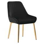 Casa si Gradina - Mobilier - Scaune si fotolii - Scaune - Scaun de masa, negru tesatura Velvet/gold crom-auriu, PERLIA - Infinity.ro