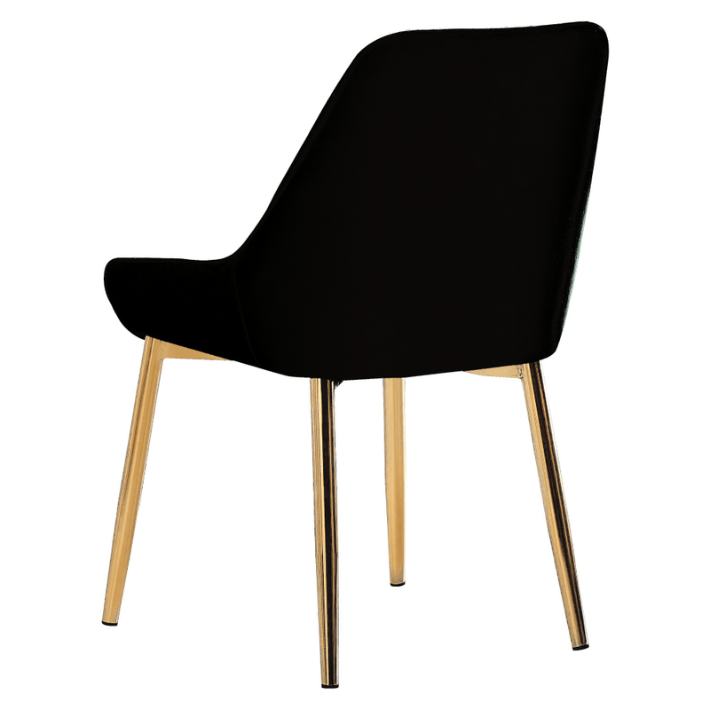 Casa si Gradina - Mobilier - Scaune si fotolii - Scaune - Scaun de masa, negru tesatura Velvet/gold crom-auriu, PERLIA - Infinity.ro