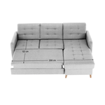 Casa si Gradina - Mobilier - Canapele si coltare - Coltare - Coltar de colt universala, gri deschis, VISBY - Infinity.ro