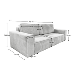Casa si Gradina - Mobilier - Canapele si coltare - Canapele - Canapea extensibila, gri deschis, HARPERA BIG SOFA - Infinity.ro