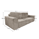 Casa si Gradina - Mobilier - Canapele si coltare - Canapele - Canapea extensibila, taupe gri-bej, HARPERA BIG SOFA - Infinity.ro