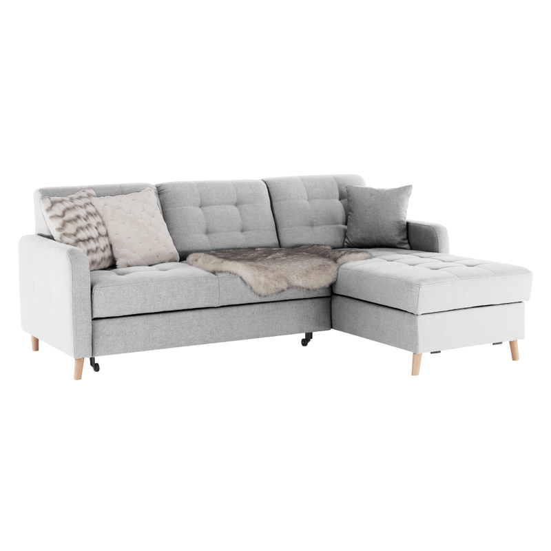 Casa si Gradina - Mobilier - Canapele si coltare - Coltare - Coltar de colt universala, gri deschis, VISBY - Infinity.ro
