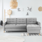 Casa si Gradina - Mobilier - Canapele si coltare - Coltare - Coltar de colt universala, gri deschis, VISBY - Infinity.ro
