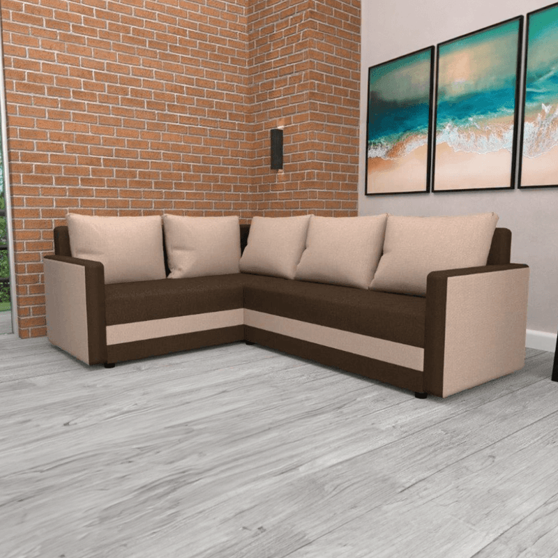 Casa si Gradina - Mobilier - Canapele si coltare - Coltare - Canapea universala, bej / maro, DINA L ROH - Infinity.ro