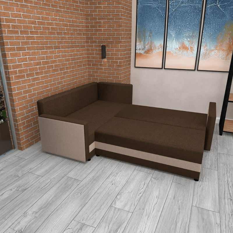 Casa si Gradina - Mobilier - Canapele si coltare - Coltare - Canapea universala, bej / maro, DINA L ROH - Infinity.ro