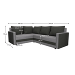 Casa si Gradina - Mobilier - Canapele si coltare - Coltare - Canapea universala, neagra / gri, DINA L ROH - Infinity.ro