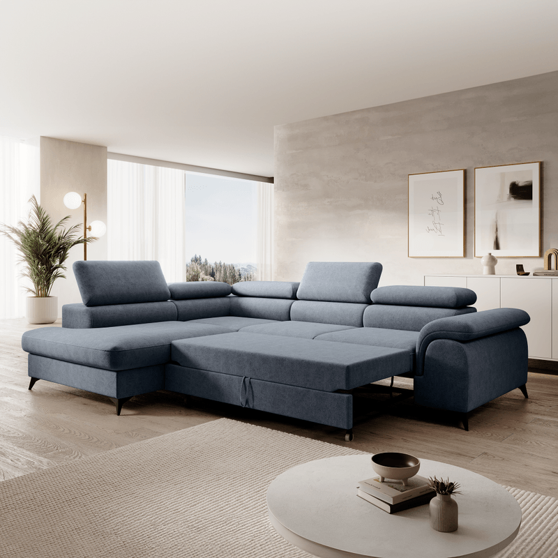 Casa si Gradina - Mobilier - Canapele si coltare - Coltare - Set canapea extensibila, gri, stanga, PONY ROH - Infinity.ro