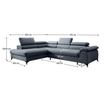 Casa si Gradina - Mobilier - Canapele si coltare - Coltare - Set canapea extensibila, gri, stanga, PONY ROH - Infinity.ro