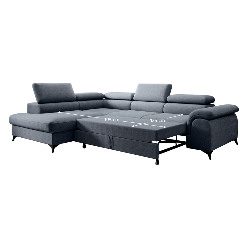 Casa si Gradina - Mobilier - Canapele si coltare - Coltare - Set canapea extensibila, gri, stanga, PONY ROH - Infinity.ro