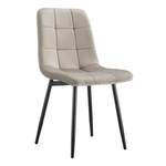 Casa si Gradina - Mobilier - Scaune si fotolii - Scaune - Scaun, material Velvet gri-maro Taupe/negru, RAMITA TIP 3 - Infinity.ro