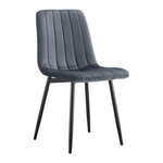 Casa si Gradina - Mobilier - Scaune si fotolii - Scaune - Scaun, material Velvet gri inchis/negru, RAMITA TIP 1 - Infinity.ro