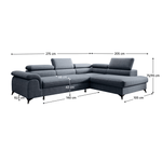 Casa si Gradina - Mobilier - Canapele si coltare - Coltare - Set canapea extensibila, gri, dreapta, PONY ROH - Infinity.ro