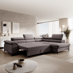 Casa si Gradina - Mobilier - Canapele si coltare - Coltare - Canapea extensibila, gri-maro, dreapta, PONY ROH - Infinity.ro