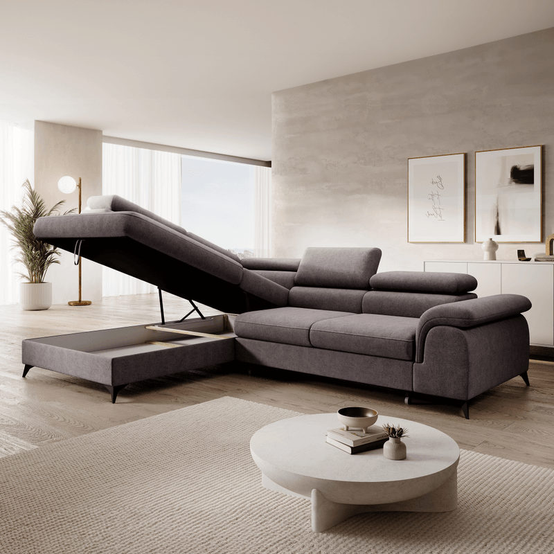 Casa si Gradina - Mobilier - Canapele si coltare - Coltare - Canapea extensibila, gri-maro, stanga, PONY ROH - Infinity.ro