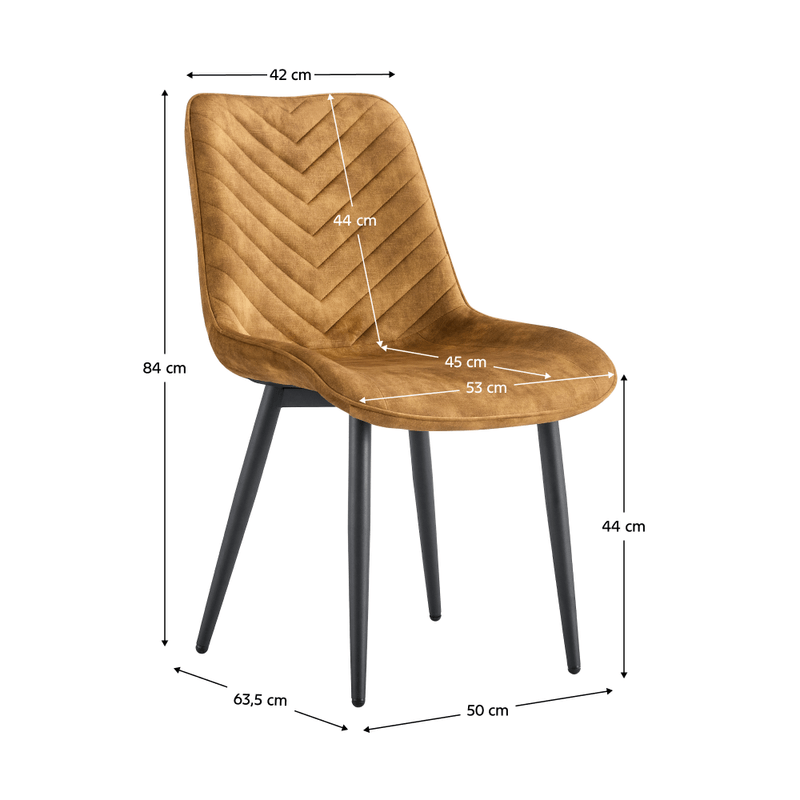 Casa si Gradina - Mobilier - Scaune si fotolii - Scaune - Scaun dining, maro-aurie/negru, ZAINA TIP 2 - Infinity.ro