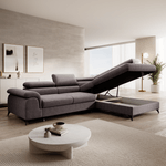 Casa si Gradina - Mobilier - Canapele si coltare - Coltare - Canapea extensibila, gri-maro, dreapta, PONY ROH - Infinity.ro