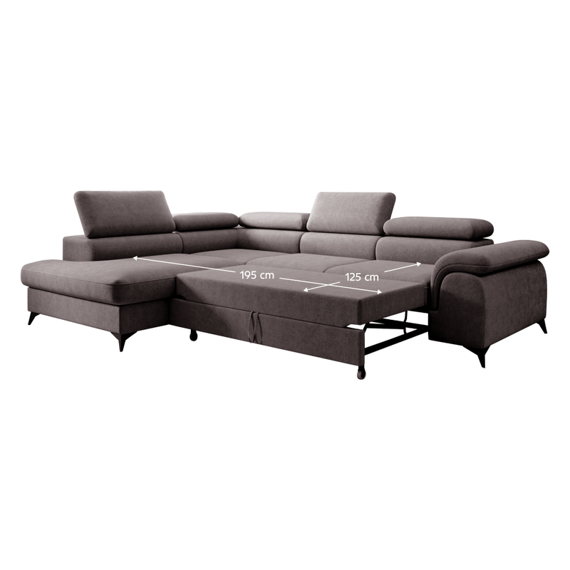Casa si Gradina - Mobilier - Canapele si coltare - Coltare - Canapea extensibila, gri-maro, stanga, PONY ROH - Infinity.ro