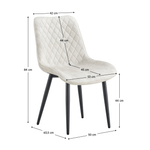 Casa si Gradina - Mobilier - Scaune si fotolii - Scaune - Scaun de dining, crem/negru, ZAINA TIP 1 - Infinity.ro