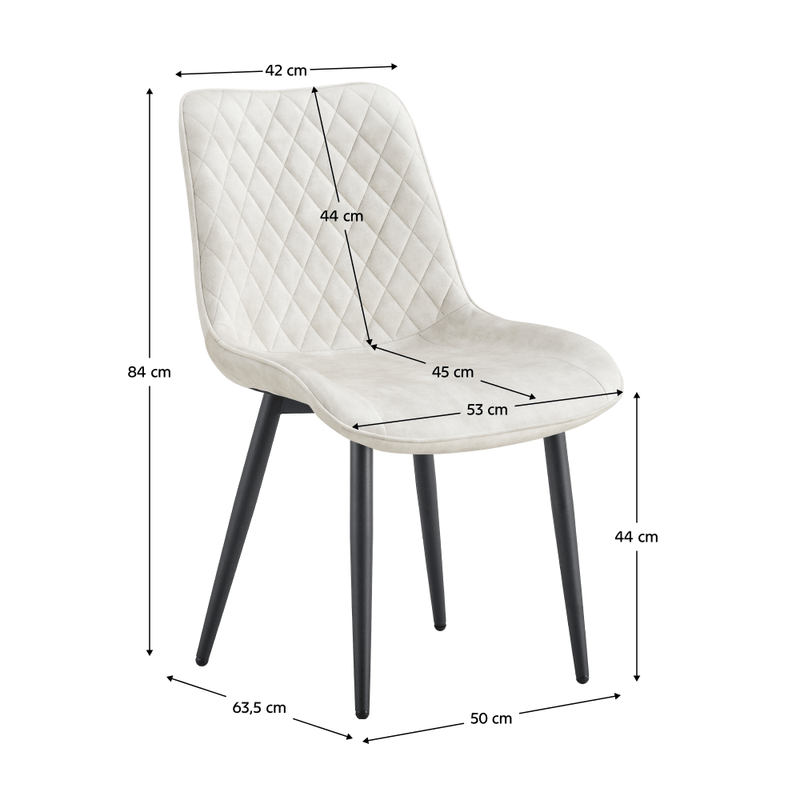 Casa si Gradina - Mobilier - Scaune si fotolii - Scaune - Scaun de dining, crem/negru, ZAINA TIP 1 - Infinity.ro