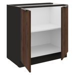 Casa si Gradina - Mobilier - Comode si corpuri - Corpuri bucatarie - Dulap inferior, nuc okapi/negru, MENZO 80 D 2F BB - Infinity.ro