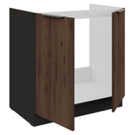 Casa si Gradina - Mobilier - Comode si corpuri - Corpuri bucatarie - Dulap pentru chiuveta, nuc okapi/negru, MENZO 80 ZL 2F BB - Infinity.ro