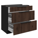 Casa si Gradina - Mobilier - Comode si corpuri - Corpuri bucatarie - Dulap inferior, nuc okapi/negru, MENZO 80 D 3S BB - Infinity.ro
