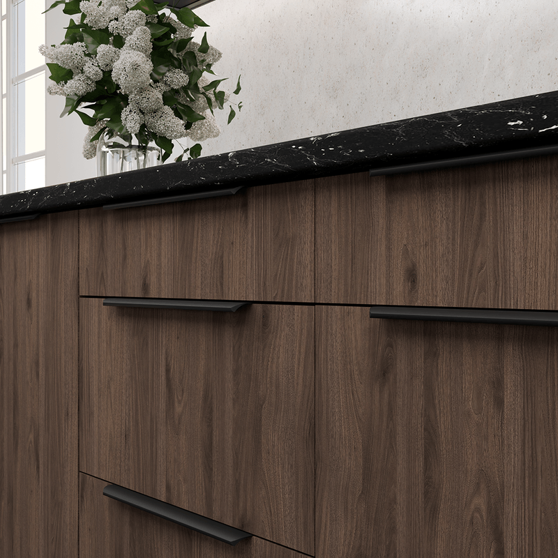 Casa si Gradina - Mobilier - Comode si corpuri - Corpuri bucatarie - Dulap inferior, nuc okapi/negru, MENZO 80 D 3S BB - Infinity.ro