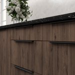 Casa si Gradina - Mobilier - Comode si corpuri - Corpuri bucatarie - Dulap inferior pentru aragaz incorporabil, nuc okapi/negru, MENZO 60 D GAZ BB - Infinity.ro