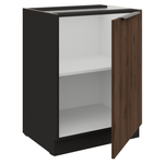 Casa si Gradina - Mobilier - Comode si corpuri - Corpuri bucatarie - Dulap inferior, nuc okapi/negru, MENZO 60 D 1F BB - Infinity.ro