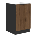 Casa si Gradina - Mobilier - Comode si corpuri - Corpuri bucatarie - Dulap pentru chiuveta, nuc okapi/negru, MENZO 50 ZL 1F BB - Infinity.ro
