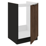 Casa si Gradina - Mobilier - Comode si corpuri - Corpuri bucatarie - Dulap pentru chiuveta, nuc okapi/negru, MENZO 50 ZL 1F BB - Infinity.ro