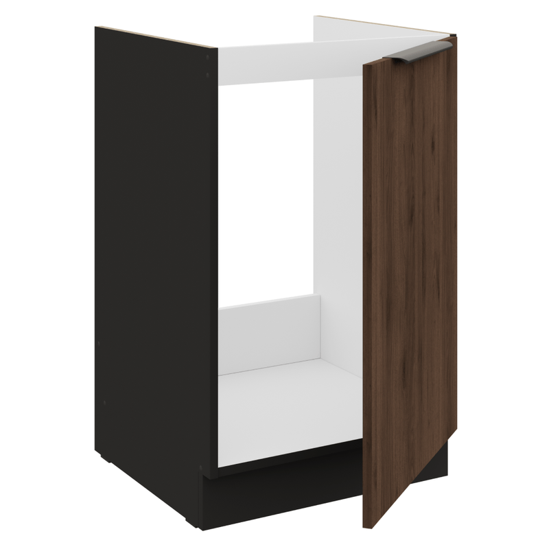 Casa si Gradina - Mobilier - Comode si corpuri - Corpuri bucatarie - Dulap pentru chiuveta, nuc okapi/negru, MENZO 50 ZL 1F BB - Infinity.ro