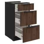 Casa si Gradina - Mobilier - Comode si corpuri - Corpuri bucatarie - Dulap inferior, nuc okapi/negru, MENZO 40 D 3S BB - Infinity.ro