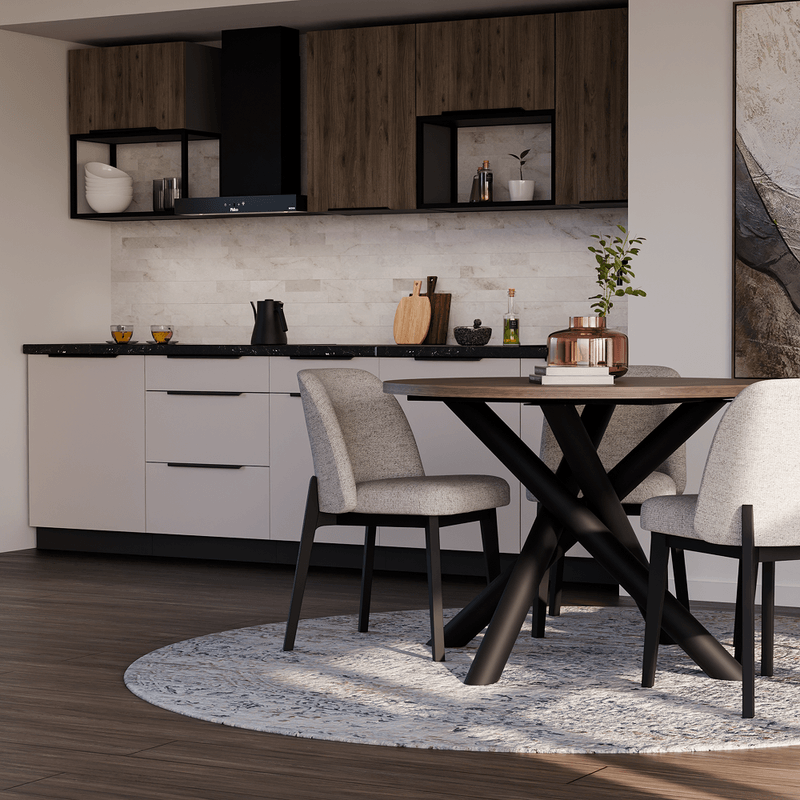 Casa si Gradina - Mobilier - Comode si corpuri - Corpuri bucatarie - Dulap pentru chiuveta, nuc okapi/negru, MENZO 50 ZL 1F BB - Infinity.ro