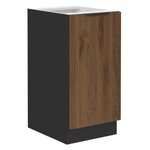 Casa si Gradina - Mobilier - Comode si corpuri - Corpuri bucatarie - Dulap inferior, nuc okapi/negru, MENZO 40 D 1F BB - Infinity.ro