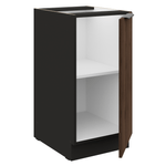 Casa si Gradina - Mobilier - Comode si corpuri - Corpuri bucatarie - Dulap inferior, nuc okapi/negru, MENZO 40 D 1F BB - Infinity.ro