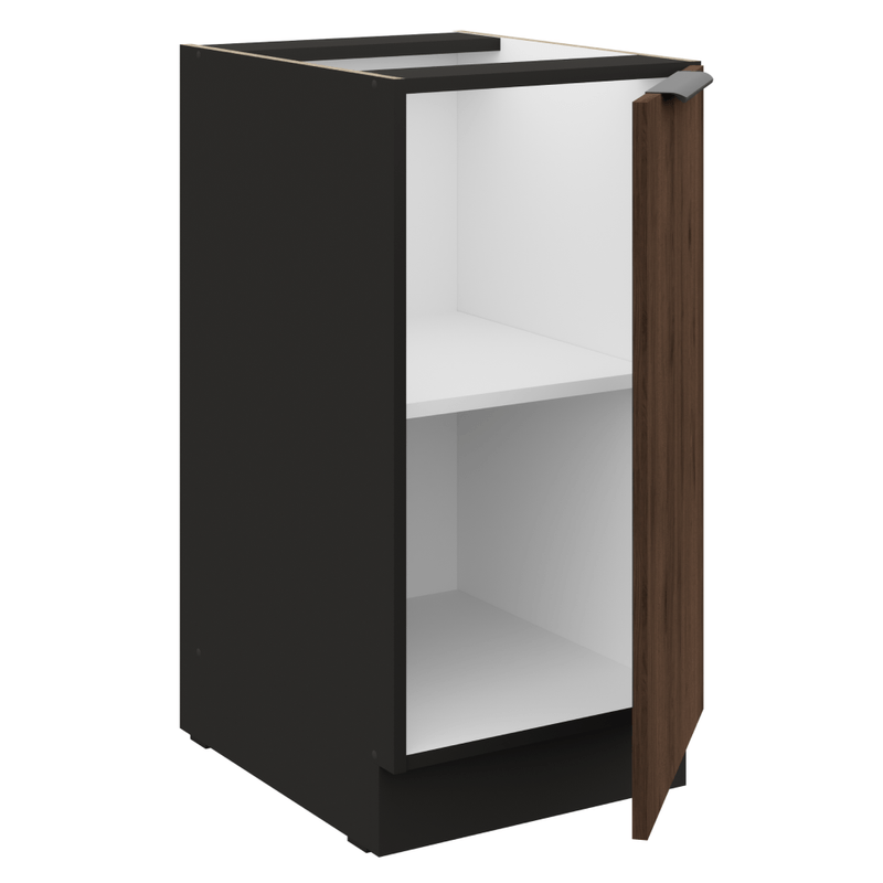 Casa si Gradina - Mobilier - Comode si corpuri - Corpuri bucatarie - Dulap inferior, nuc okapi/negru, MENZO 40 D 1F BB - Infinity.ro