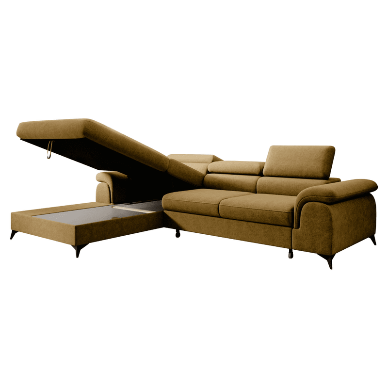 Casa si Gradina - Mobilier - Canapele si coltare - Coltare - Set canapea extensibila HORTY ROH, stanga, in culoarea mustarului - Infinity.ro