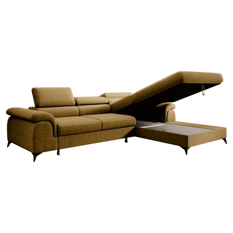 Casa si Gradina - Mobilier - Canapele si coltare - Coltare - Set canapea extensibila HORTY ROH, dreapta, in culoarea mustarului - Infinity.ro