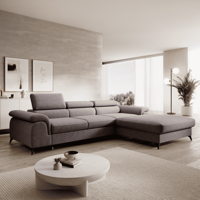 Casa si Gradina - Mobilier - Canapele si coltare - Coltare - Set canapea extensibila, maro, dreapta, HORTY ROH - Infinity.ro