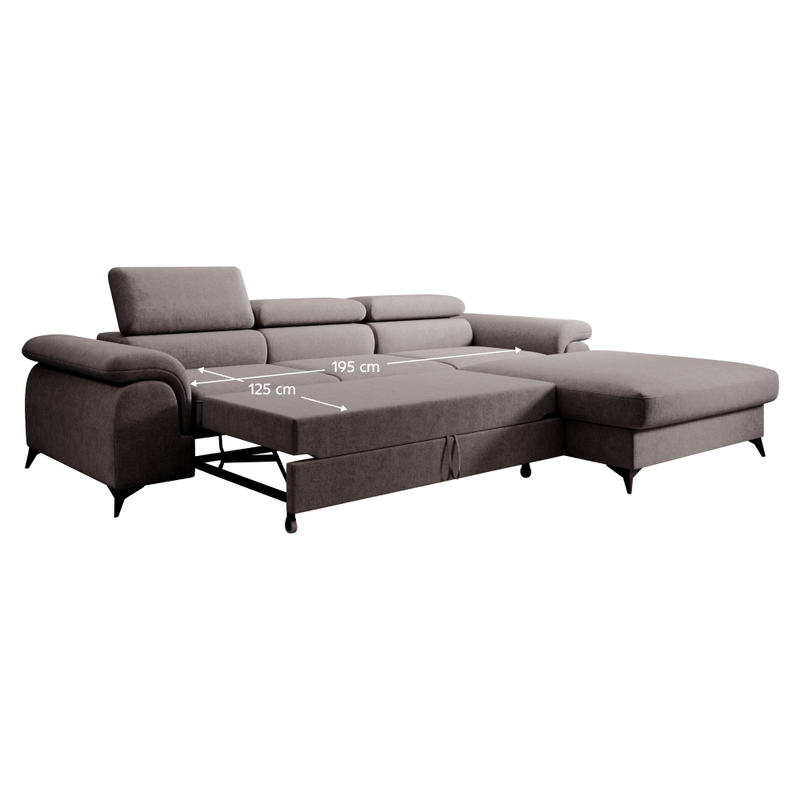 Casa si Gradina - Mobilier - Canapele si coltare - Coltare - Set canapea extensibila, maro, dreapta, HORTY ROH - Infinity.ro