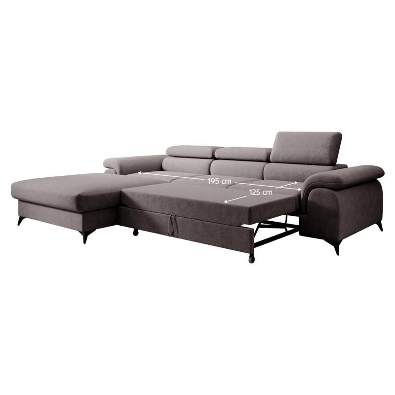 Casa si Gradina - Mobilier - Canapele si coltare - Coltare - Canapea extensibila, maro, stanga, HORTY ROH - Infinity.ro