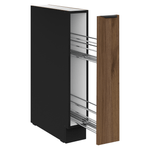 Casa si Gradina - Mobilier - Comode si corpuri - Corpuri bucatarie - Dulap inferior cu cos incorporat, nuc okapi/negru, MENZO 15 D CARGO BB - Infinity.ro