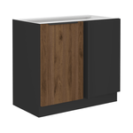 Casa si Gradina - Mobilier - Comode si corpuri - Corpuri bucatarie - Dulap inferior, nuc okapi/negru, MENZO 105 ND 1F BB - Infinity.ro