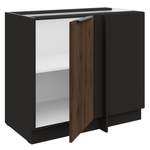 Casa si Gradina - Mobilier - Comode si corpuri - Corpuri bucatarie - Dulap inferior, nuc okapi/negru, MENZO 105 ND 1F BB - Infinity.ro